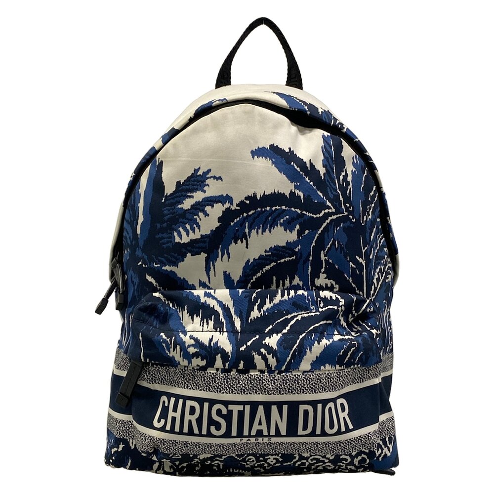 Christian Dior Backpack White Navy Multi